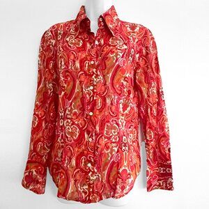 Tommy Hilfiger long-sleeved paisley buttondown shirt